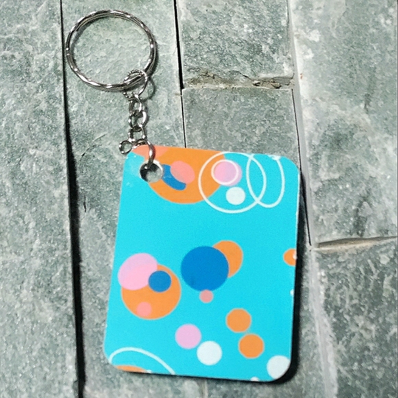 NEW Handmade Keychain Bag Tag! Italian Wood ArtDeco7. "I LOVE My Bag" Wood Heart - Picture 2 of 6